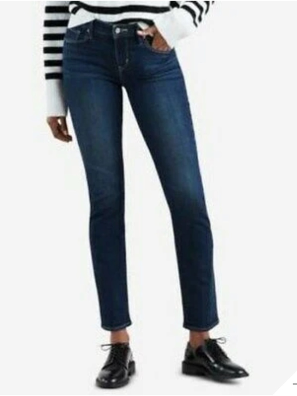 Levi's Classic Mid Rise Skinny Jeans 58575-0204 Dark Wash Blue Size 30